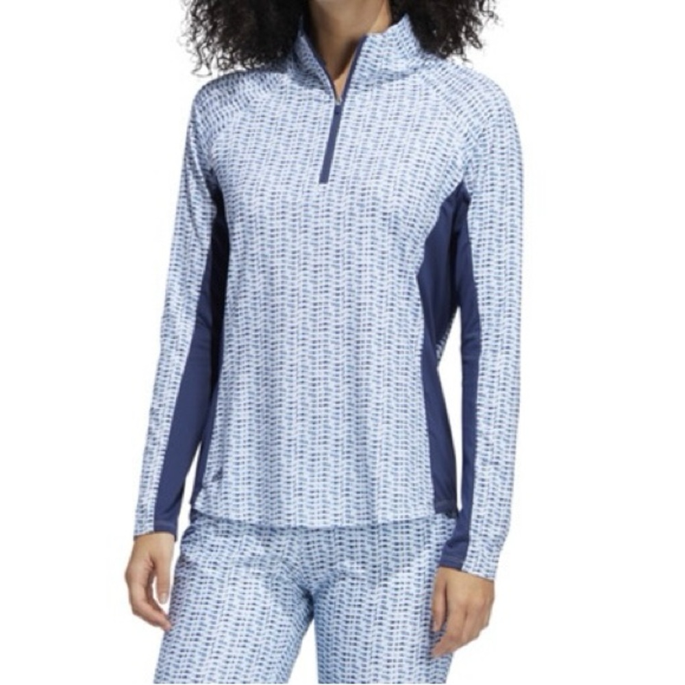Adidas Ultimate 365 Longsleeve Quarter Zip Mock Neck Golf Polo Pullover Size S